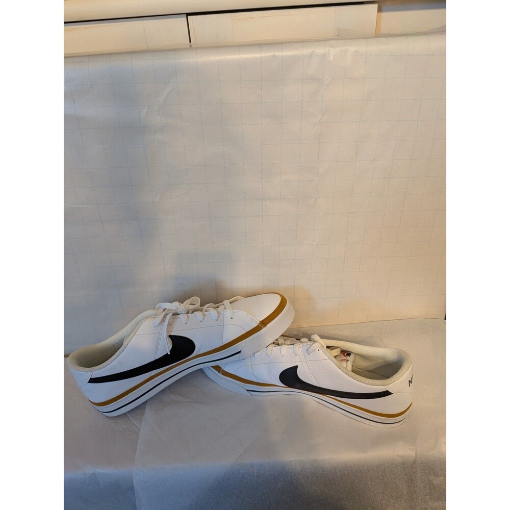 Nike Court Legacy Next Nature Shoes / Color: White/Black/Desert Ochre/Size: 13